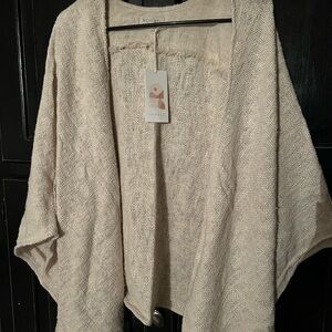Nomad Beige Textured Cardigan NWT